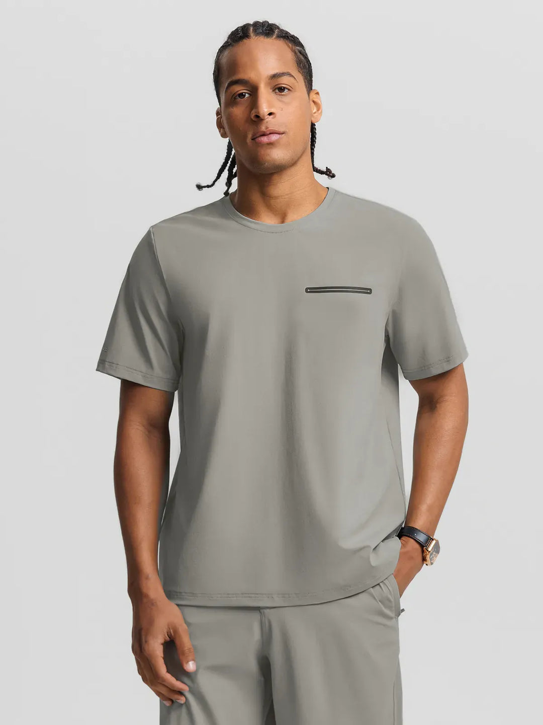BrxlMen™ Oversized Breathable Workout Tee With Chest Pocket For Men