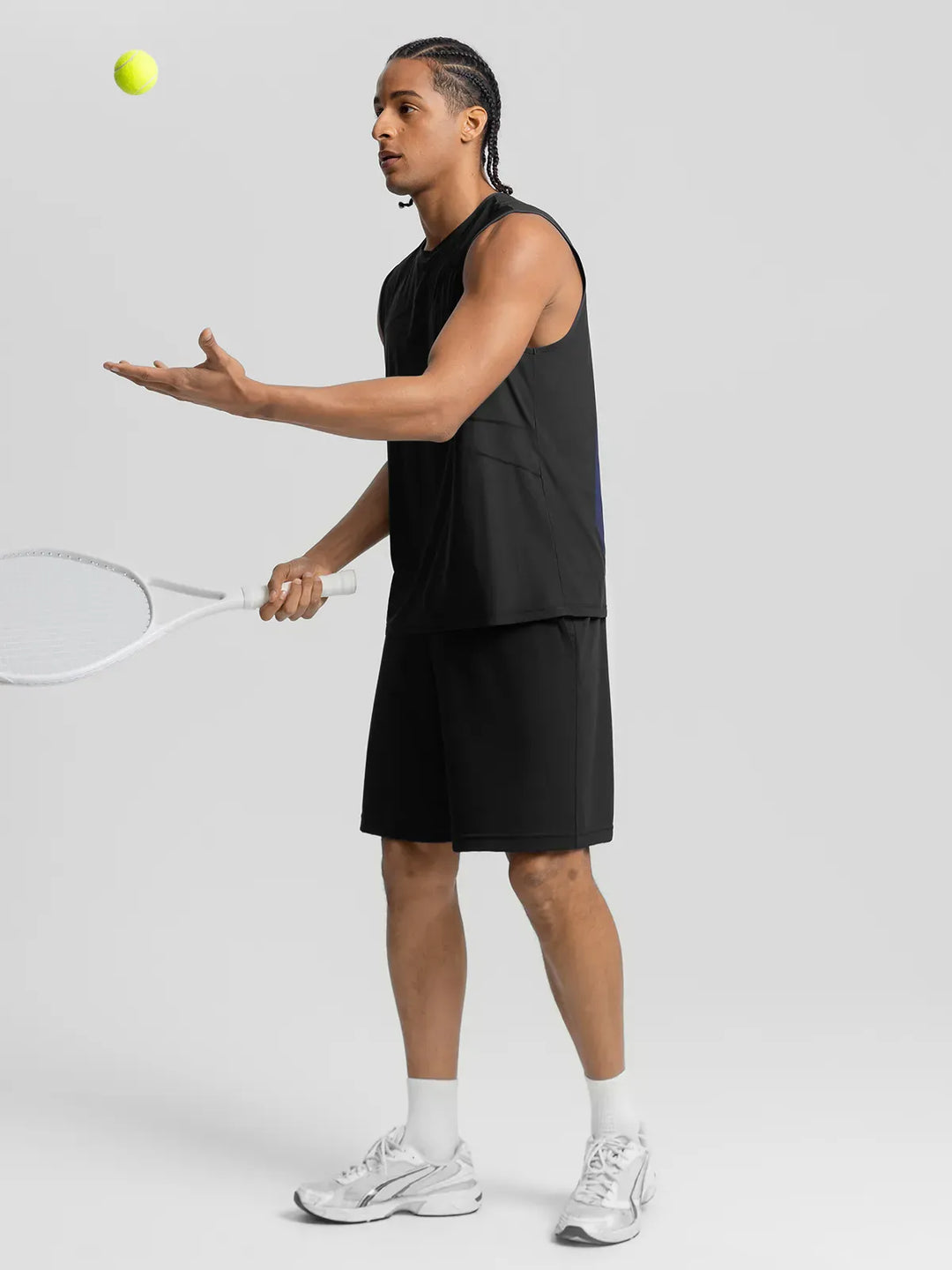 BrxlMen™ Sleeveless Diagonal Stripe Print Quick-Dry Workout Tank For Men