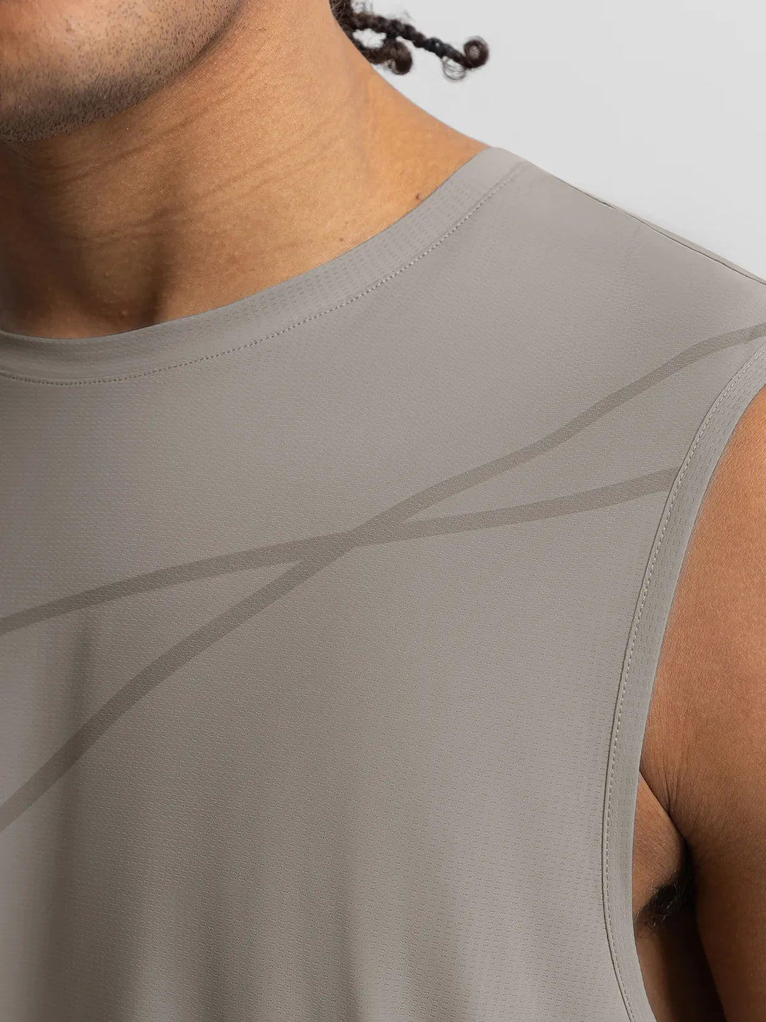 BrxlMen™ Sleeveless Diagonal Stripe Print Quick-Dry Workout Tank For Men