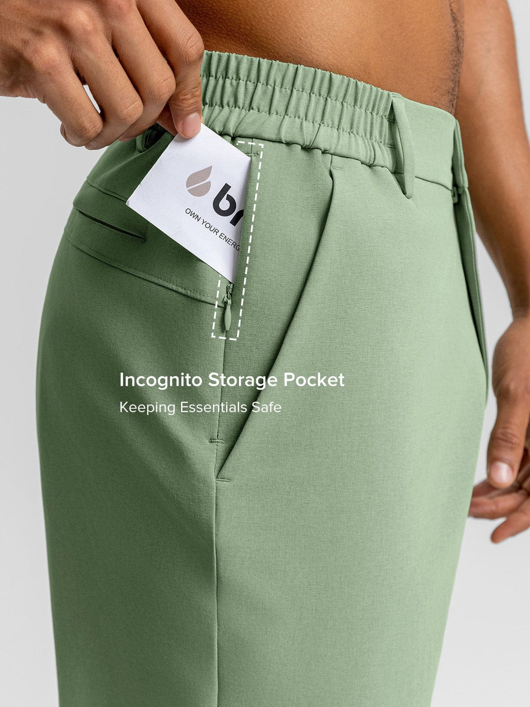 BrxlMen™  Stretch Slim Fit Quick Dry Golf Pants with Pockets