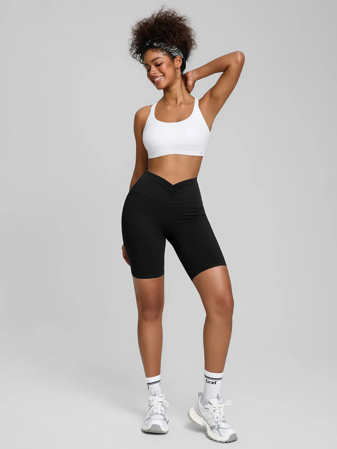 BrxlZero™ Adjustable Strap Sports Bra V-Waist Scrunch Yoga Shorts Set