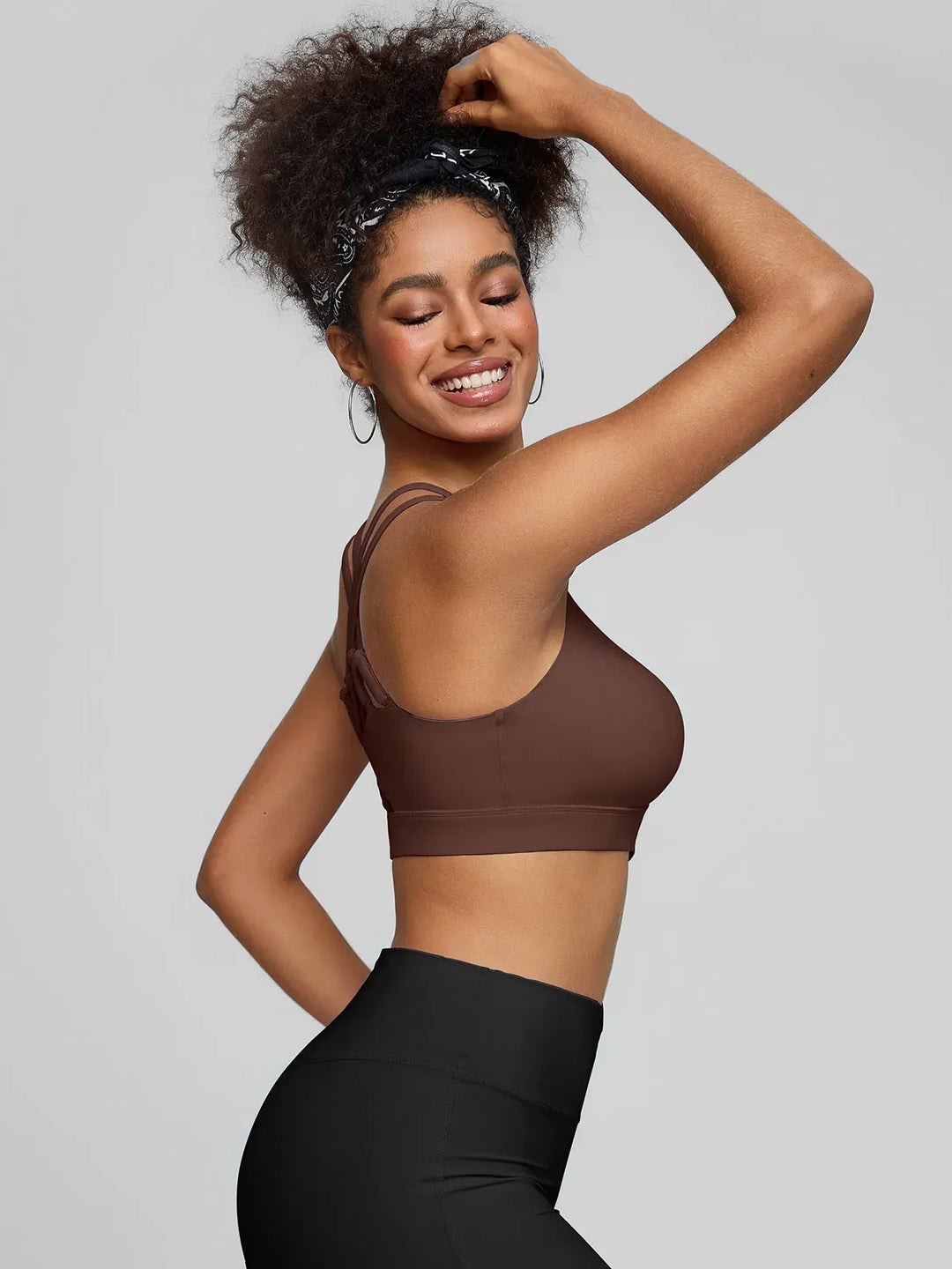 BrxlZero™ Adjustable Strap Square Neck Low Impact Yoga Sports Bra