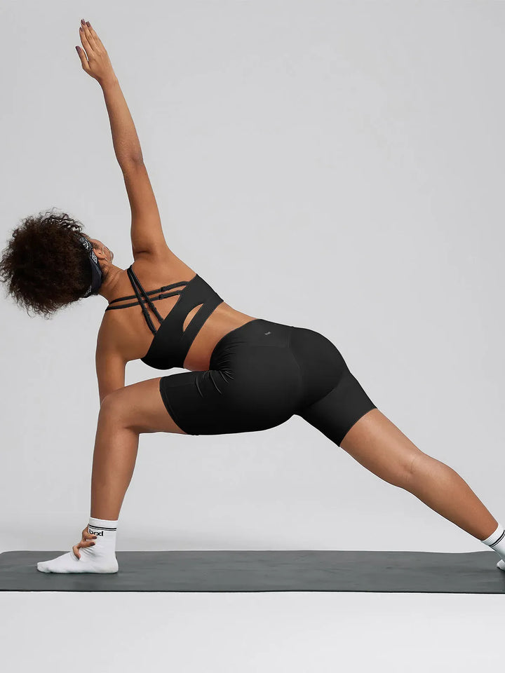 BrxlZero™ Adjustable Strap Square Neck Low Impact Yoga Sports Bra