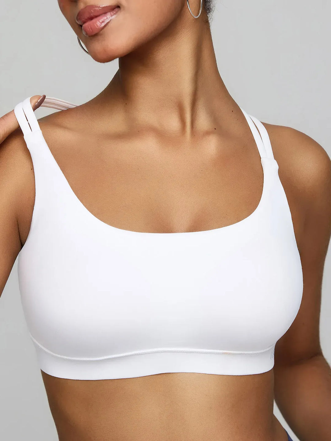 BrxlZero™ Adjustable Strap Square Neck Low Impact Yoga Sports Bra