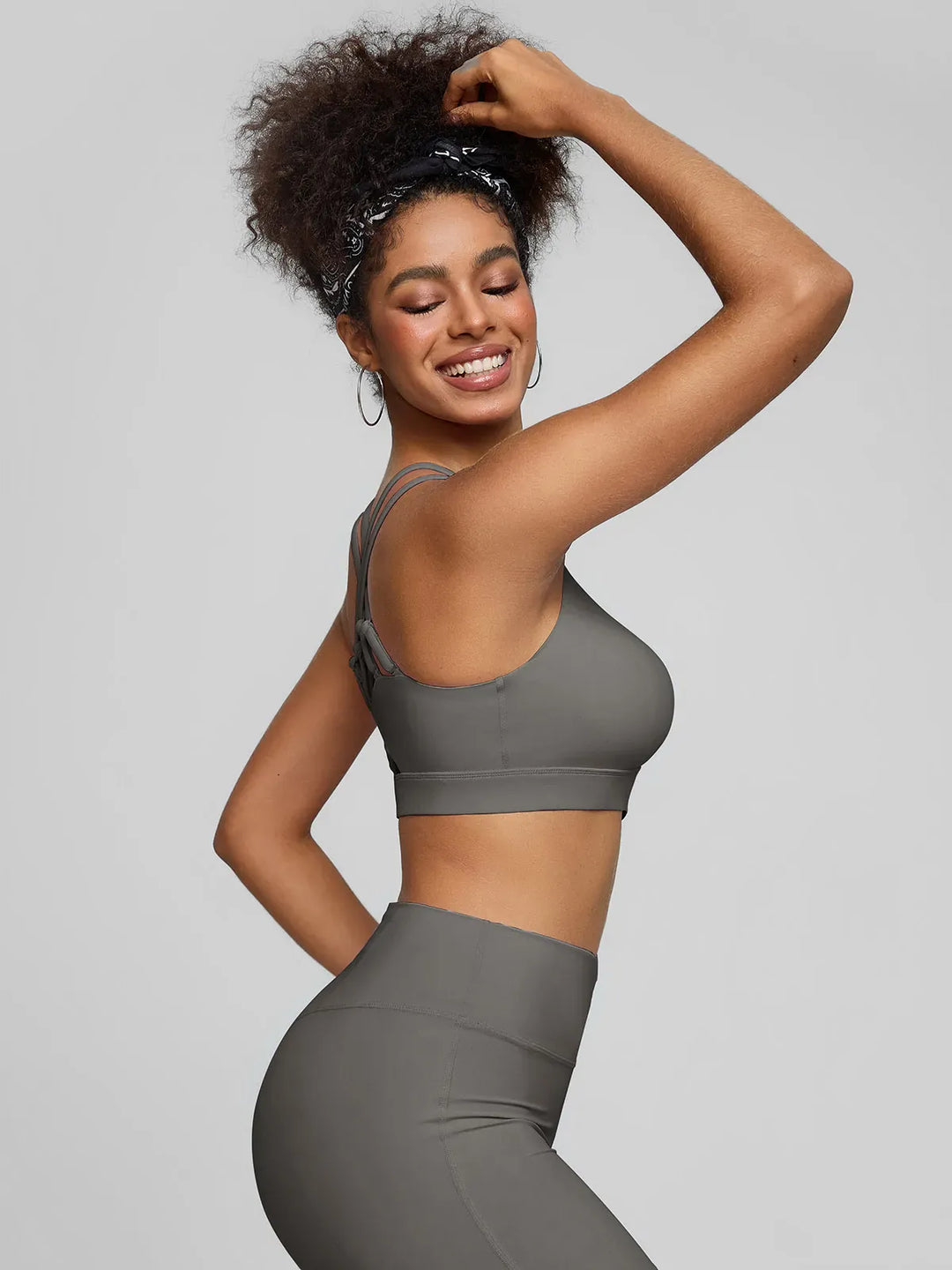 BrxlZero™ Adjustable Strap Square Neck Low Impact Yoga Sports Bra