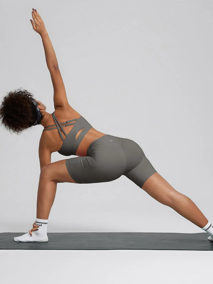 BrxlZero™ Adjustable Strap Square Neck Low Impact Yoga Sports Bra