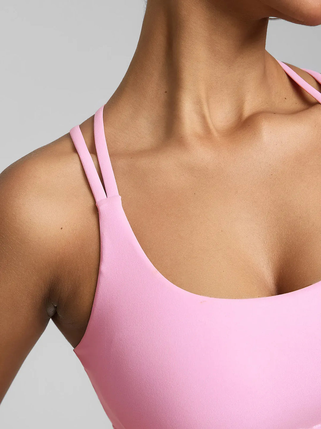 BrxlZero™ Adjustable Strap Square Neck Low Impact Yoga Sports Bra