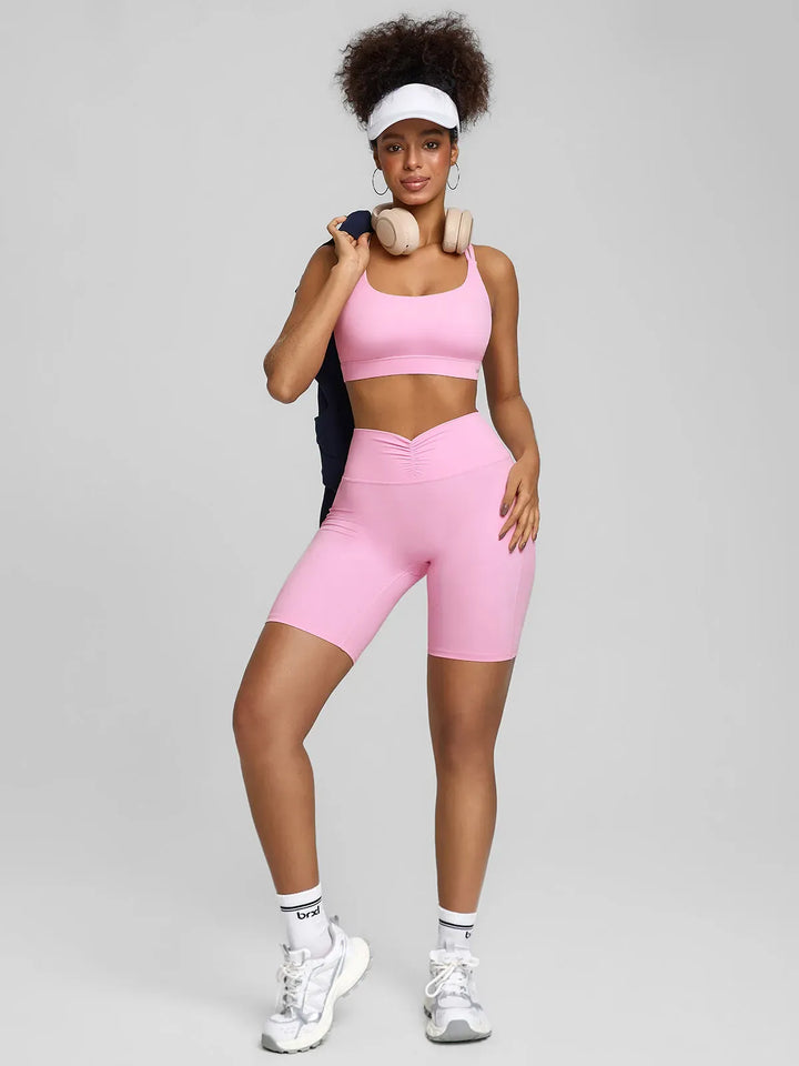 BrxlZero™ Adjustable Strap Square Neck Low Impact Yoga Sports Bra