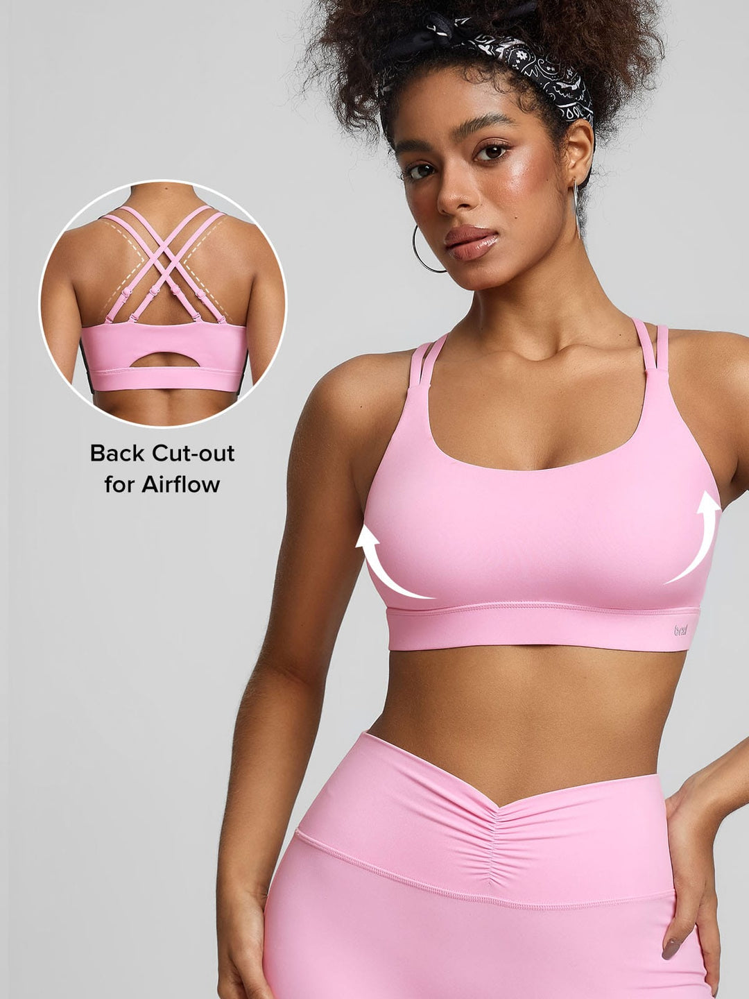 BrxlZero™ Adjustable Strap Square Neck Low Impact Yoga Sports Bra