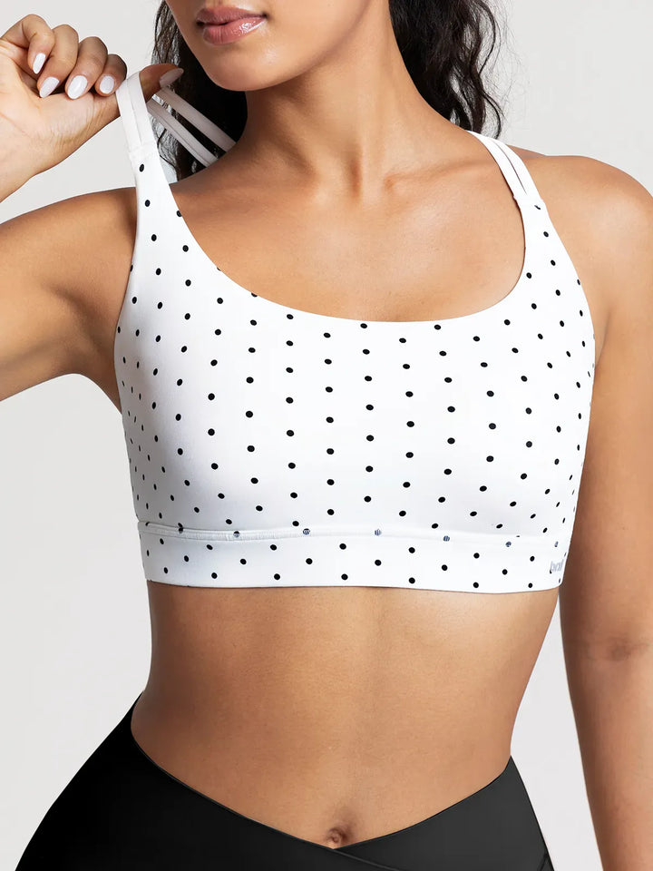 BrxlZero™ Adjustable Strap Square Neck Low Impact Yoga Sports Bra