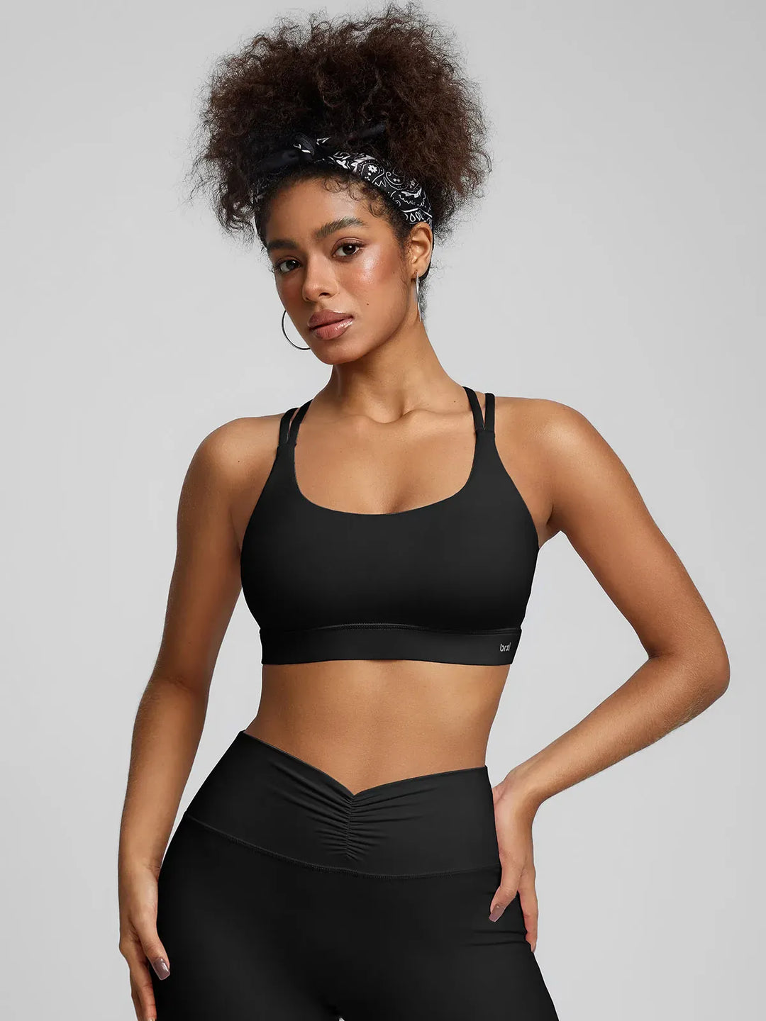 BrxlZero™ Adjustable Strap Square Neck Low Impact Yoga Sports Bra