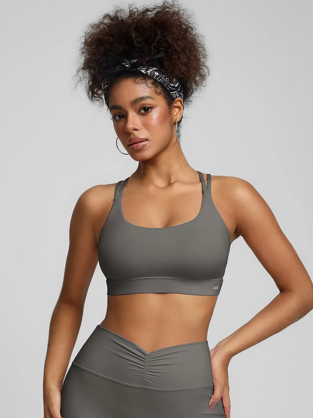 BrxlZero™ Adjustable Strap Square Neck Low Impact Yoga Sports Bra