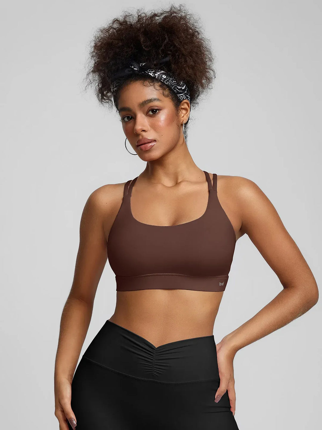 BrxlZero™ Adjustable Strap Square Neck Low Impact Yoga Sports Bra