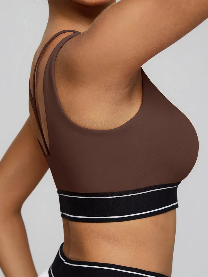 BrxlZero™ Contrast Color 2-in-1 Mesh Sport Bra