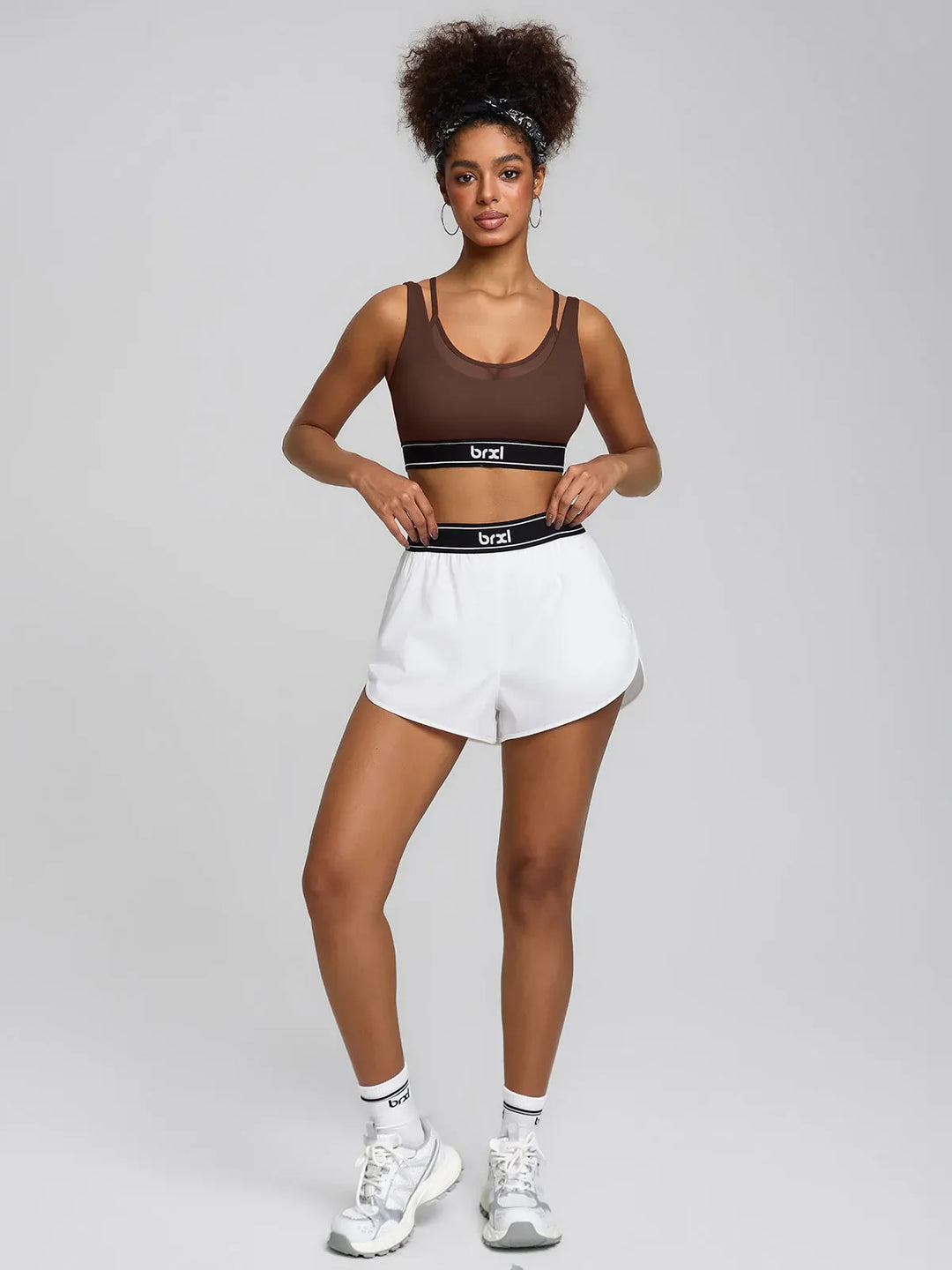 BrxlZero™ Contrast Color 2-in-1 Mesh Sport Bra