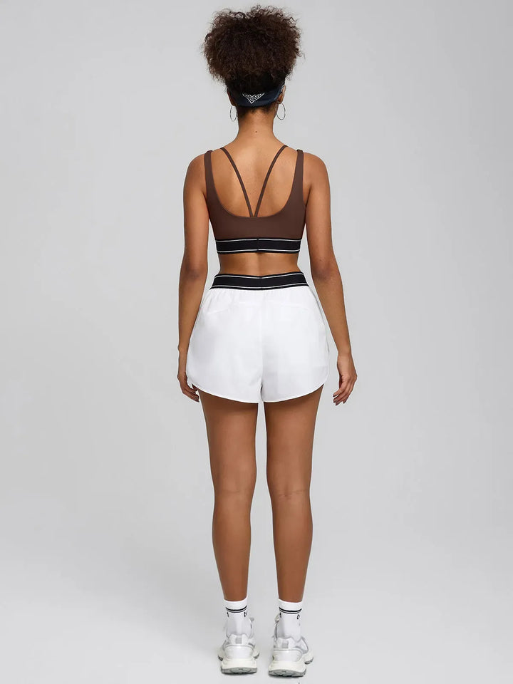 BrxlZero™ Contrast Color 2-in-1 Mesh Sport Bra