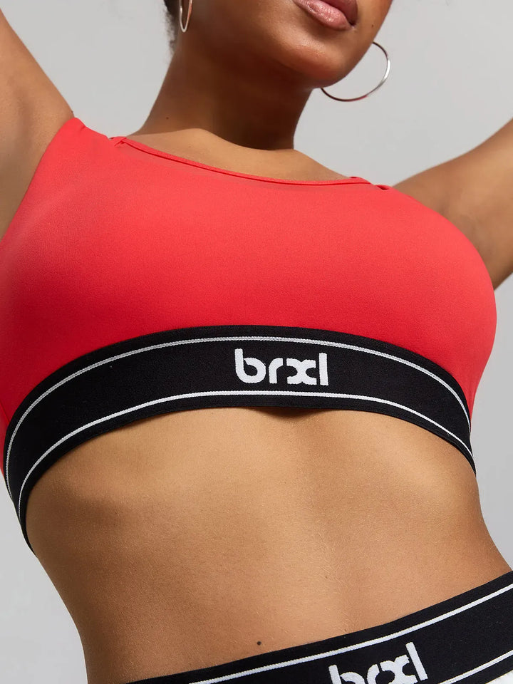 BrxlZero™ Contrast Color 2-in-1 Mesh Sport Bra