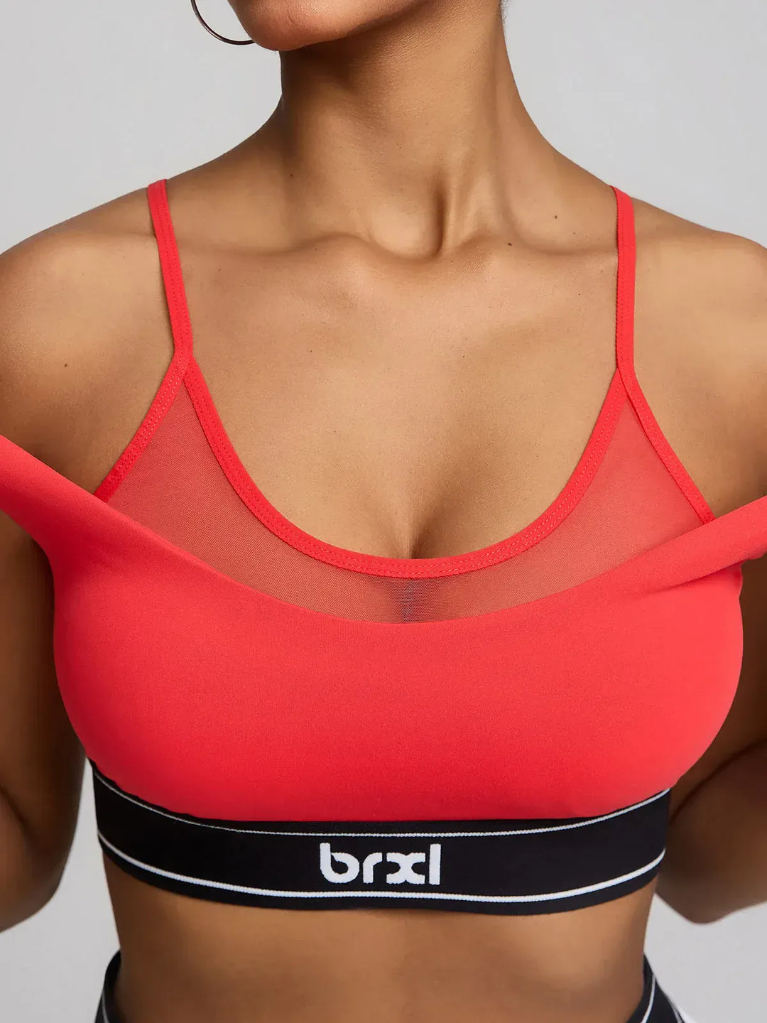 BrxlZero™ Contrast Color 2-in-1 Mesh Sport Bra