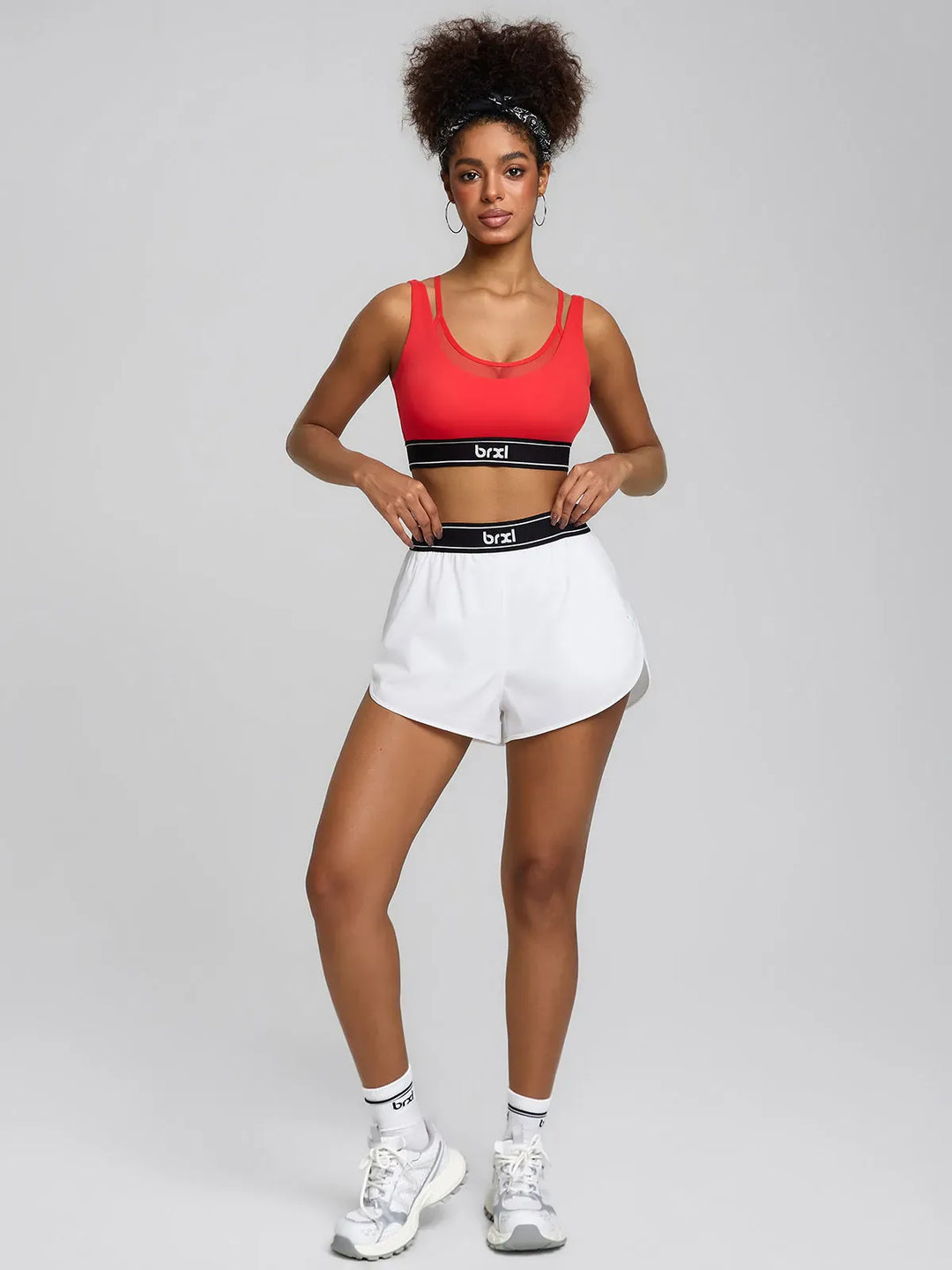 BrxlZero™ Contrast Color 2-in-1 Mesh Sport Bra