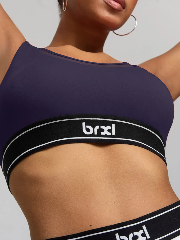 BrxlZero™ Contrast Color 2-in-1 Mesh Sport Bra