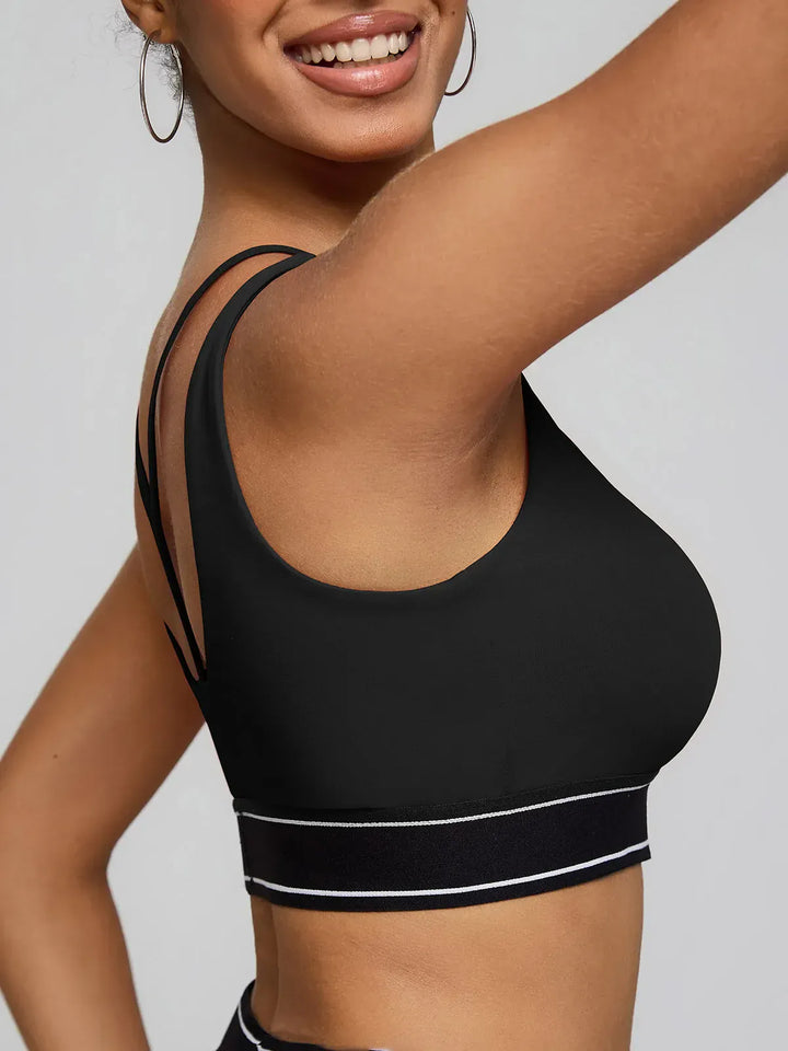 BrxlZero™ Contrast Color 2-in-1 Mesh Sport Bra