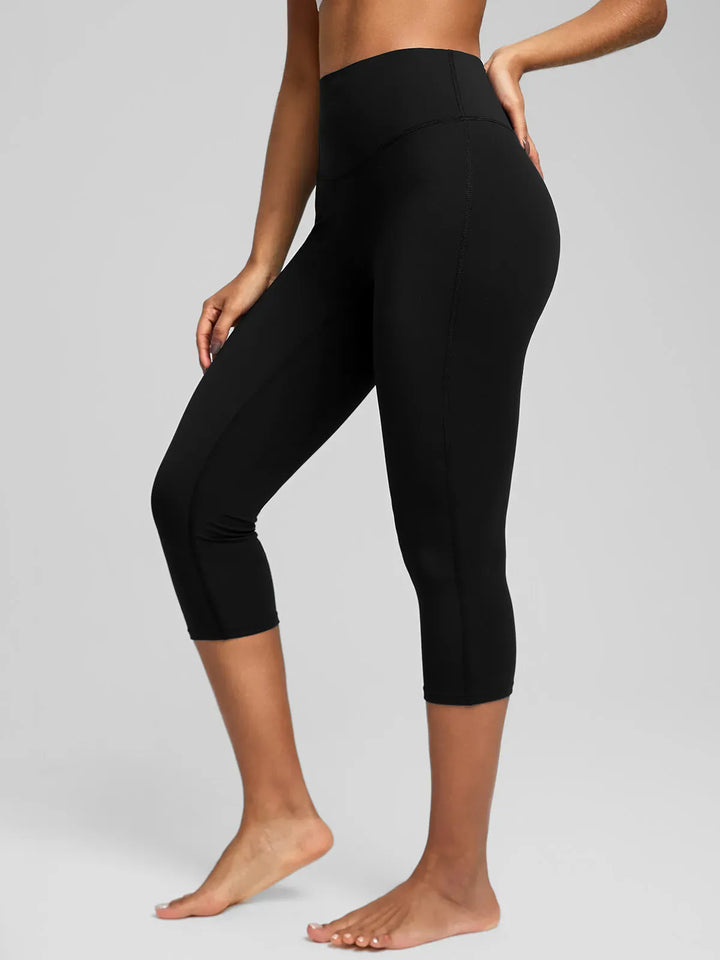 BrxlZero™ High Waist Tummy Control Capri Yoga Leggings with Pocket