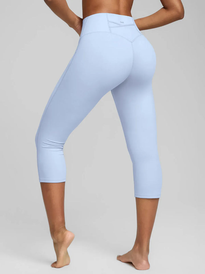 BrxlZero™ High Waist Tummy Control Capri Yoga Leggings with Pocket