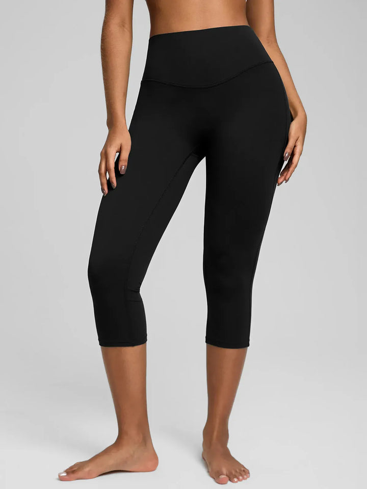 BrxlZero™ High Waist Tummy Control Capri Yoga Leggings with Pocket