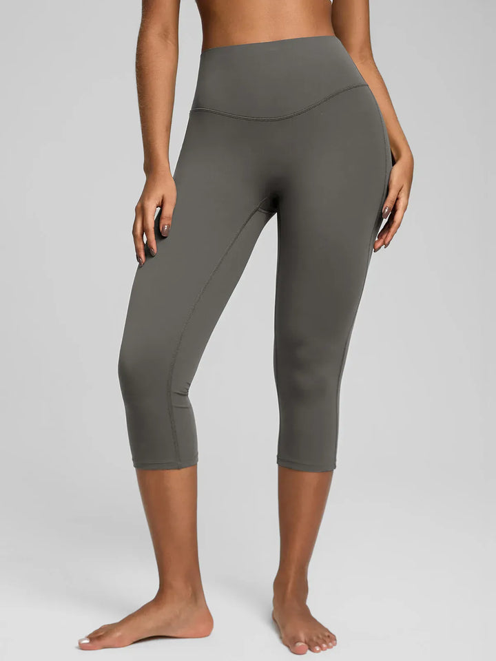 BrxlZero™ High Waist Tummy Control Capri Yoga Leggings with Pocket