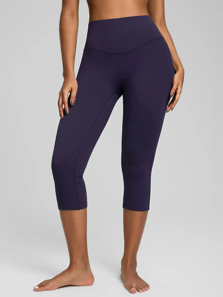 BrxlZero™ High Waist Tummy Control Capri Yoga Leggings with Pocket