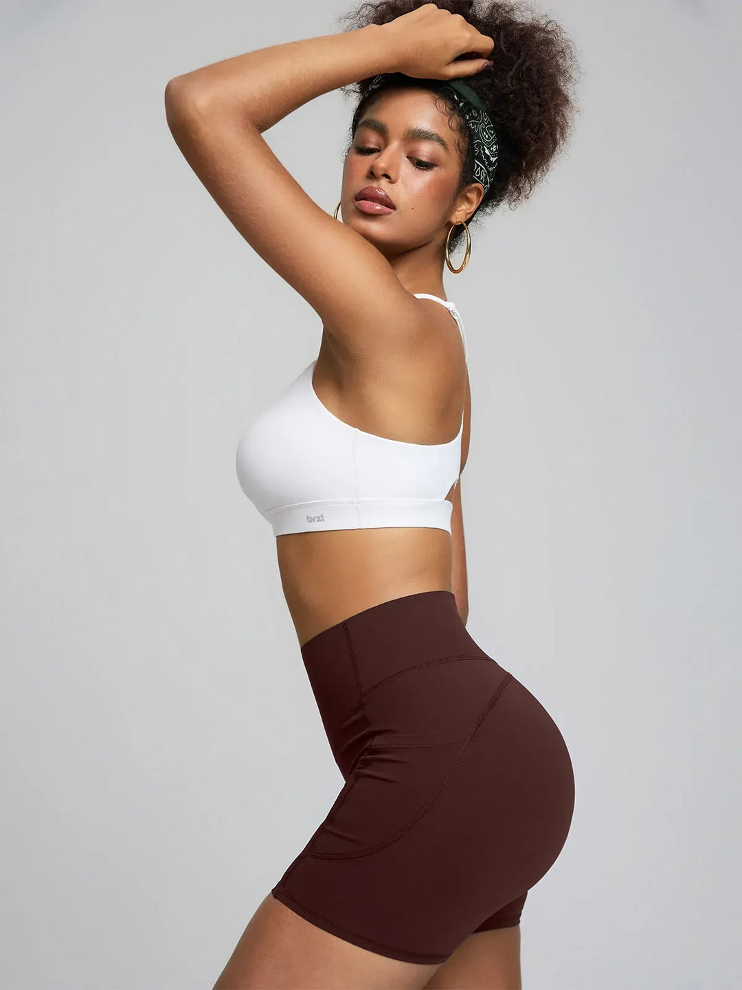 BrxlZero™ High Waisted Tummy Control Workout Biker Shorts with Pockets