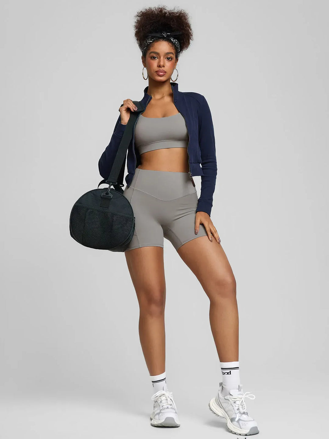 BrxlZero™ High Waisted Tummy Control Workout Biker Shorts with Pockets