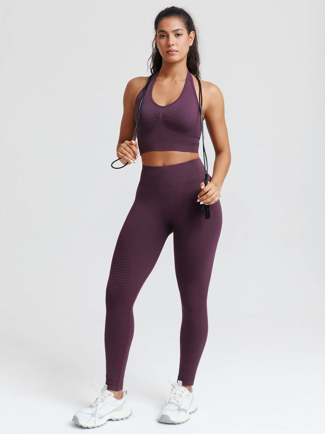 A model wearing a BRXL® BrxlZero® Seamless Butt Lifting Workout Leggings with Calf Support