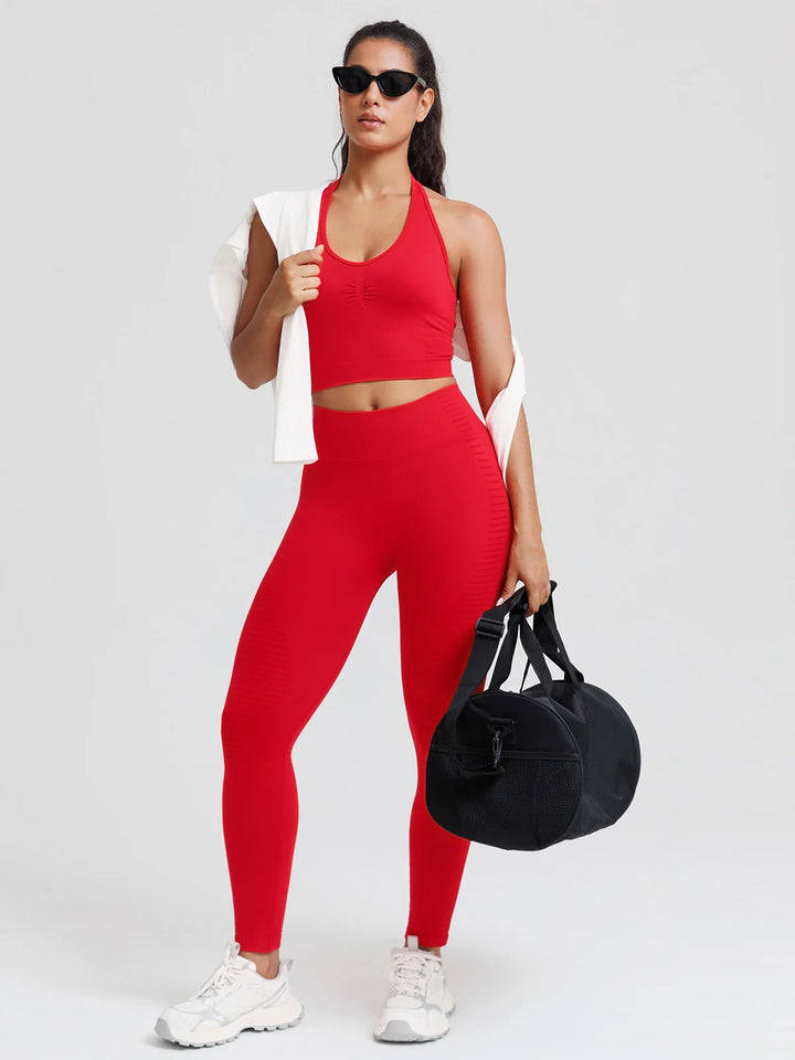 A model wearing a BRXL® BrxlZero® Seamless Butt Lifting Workout Leggings with Calf Support