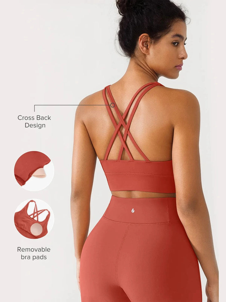 BRXL® Criss Cross Strappy Yoga Sports Bra