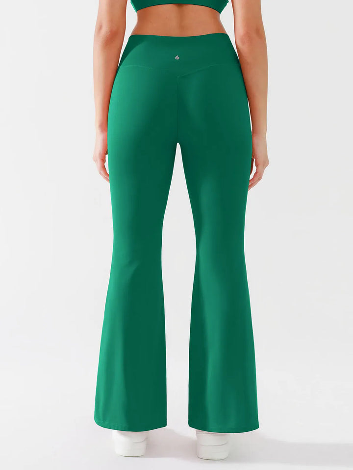 Crossover Butt Lifting Flared Yoga Pants 31"