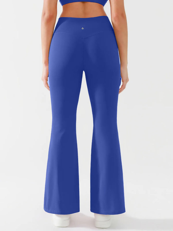 Crossover Butt Lifting Flared Yoga Pants 31"