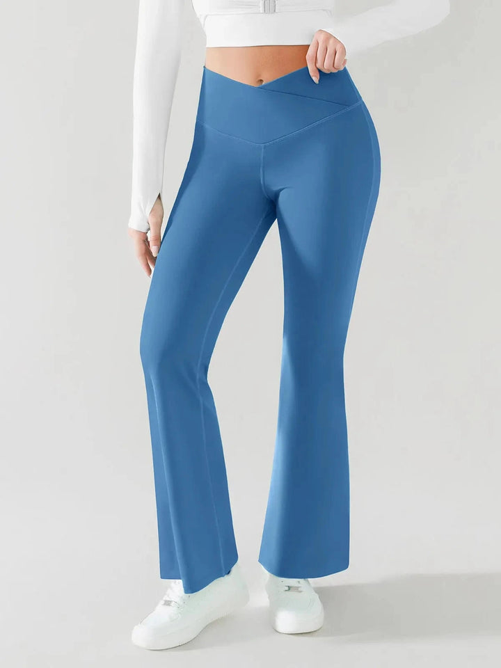 BRXL® Blue / XS Crossover Flared Yoga Pants