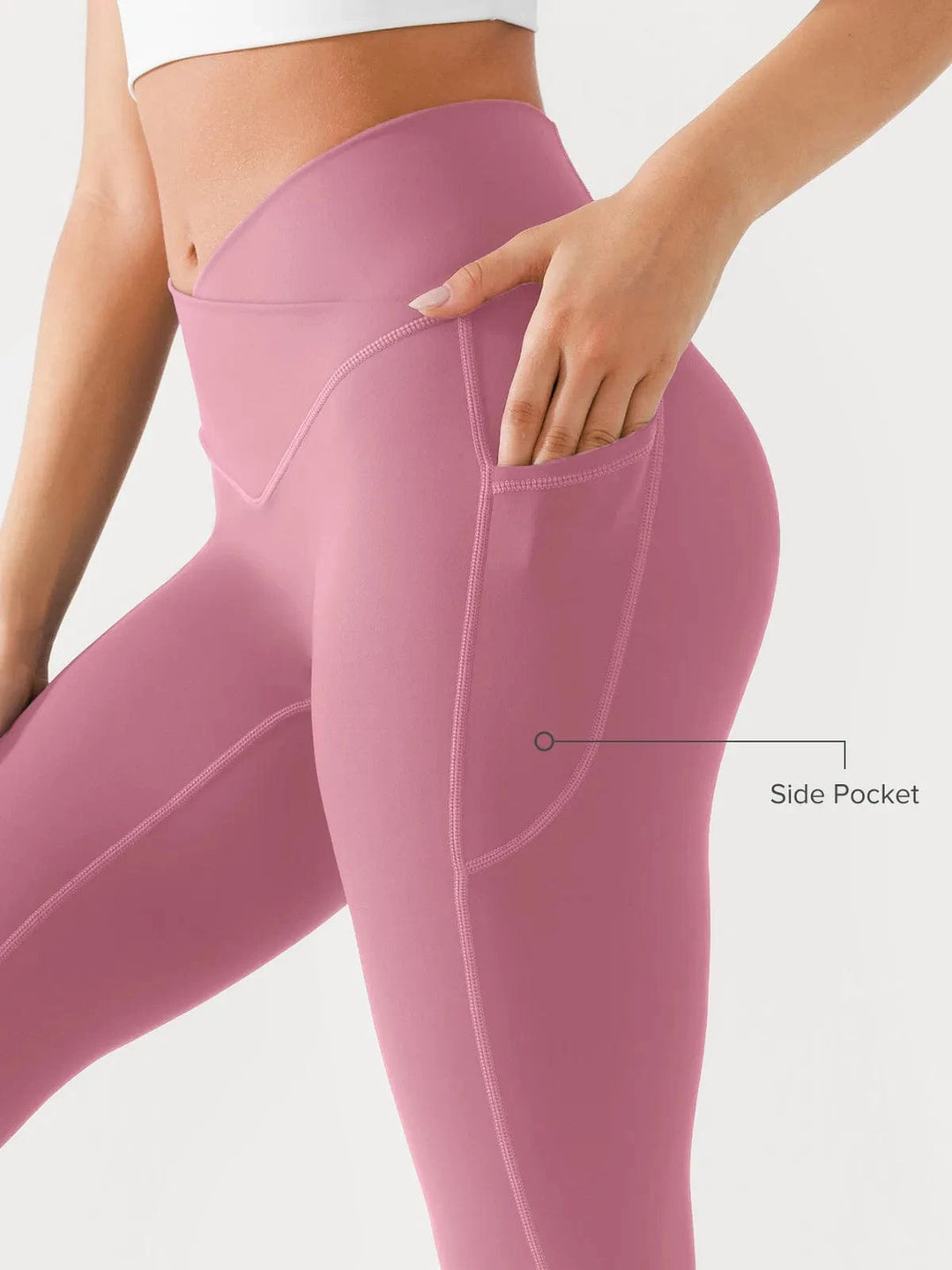 BRXL® Crossover Running Leggings with Pockets