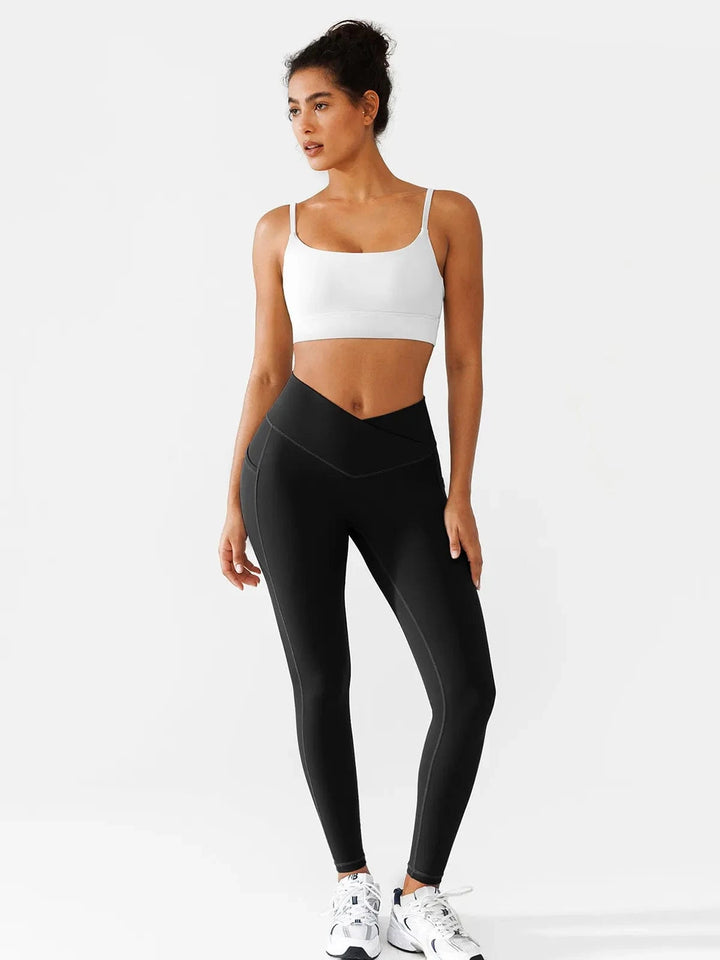 BRXL® Crossover Running Leggings with Pockets