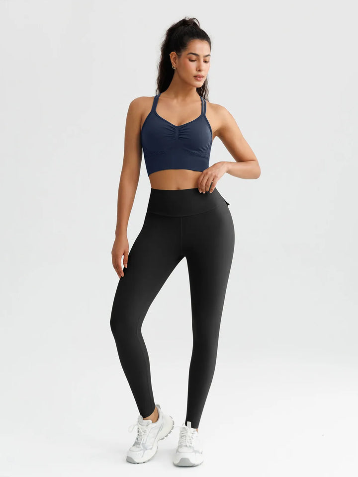 High-Waisted Hidden Scrunch Leggings with Cargo Pockets