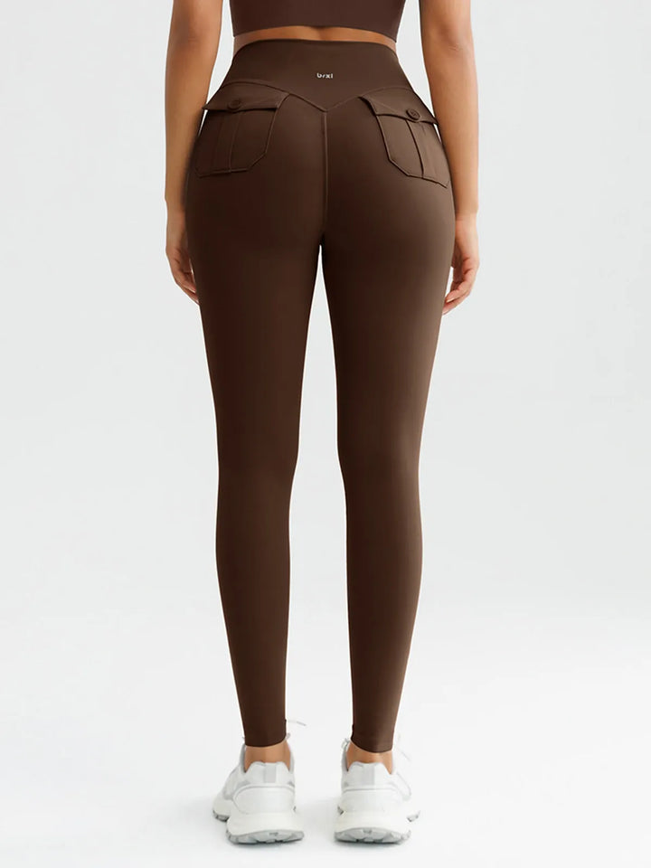 High-Waisted Hidden Scrunch Leggings with Cargo Pockets
