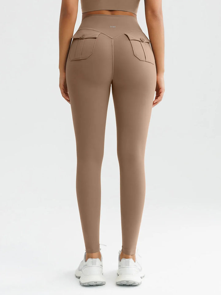 High-Waisted Hidden Scrunch Leggings with Cargo Pockets
