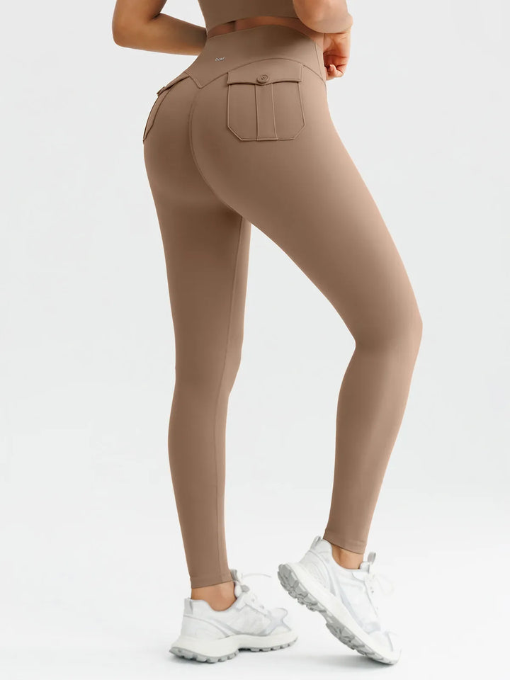 High-Waisted Hidden Scrunch Leggings with Cargo Pockets