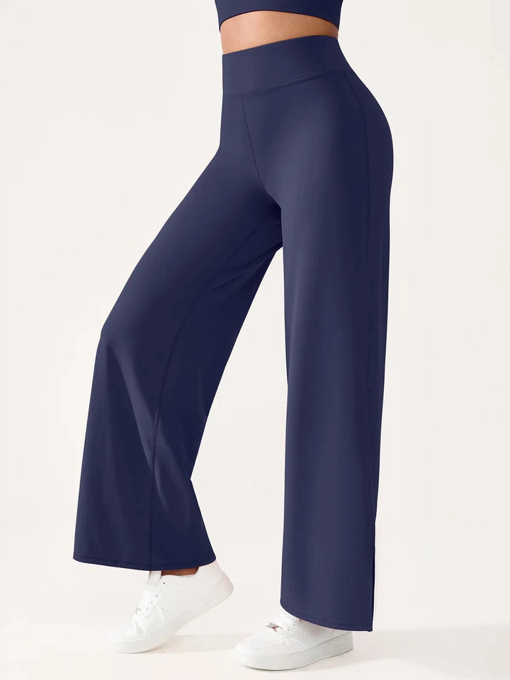 BRXL® Blue / XS High Waisted Wide Leg Yoga Pants with Pockets