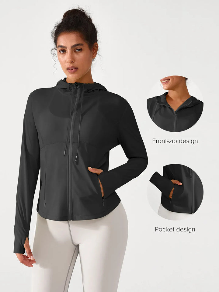 A model wearing a BRXL® Lightweight UV Protection Summer Jacket in