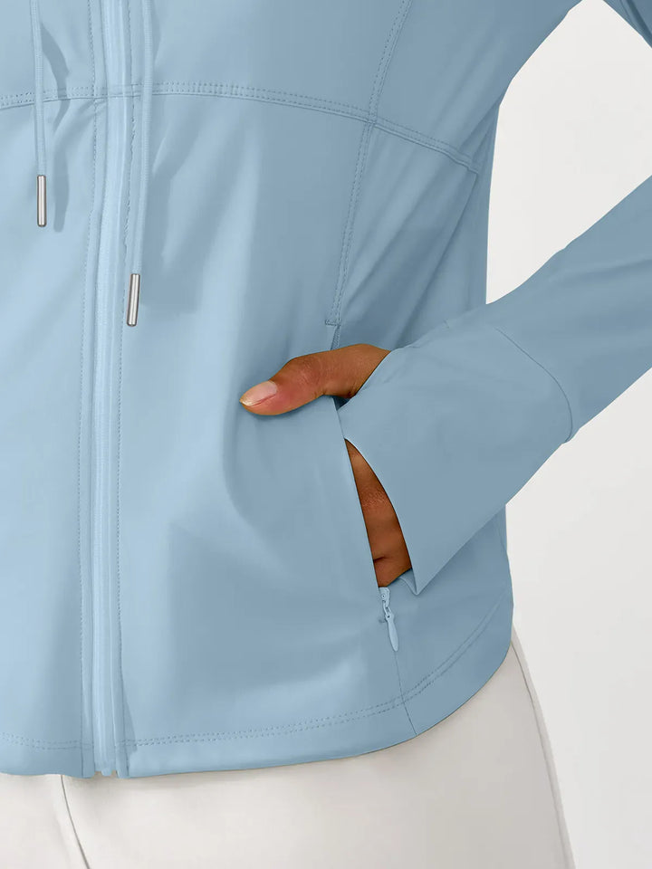 A model wearing a BRXL® Lightweight UV Protection Summer Jacket in