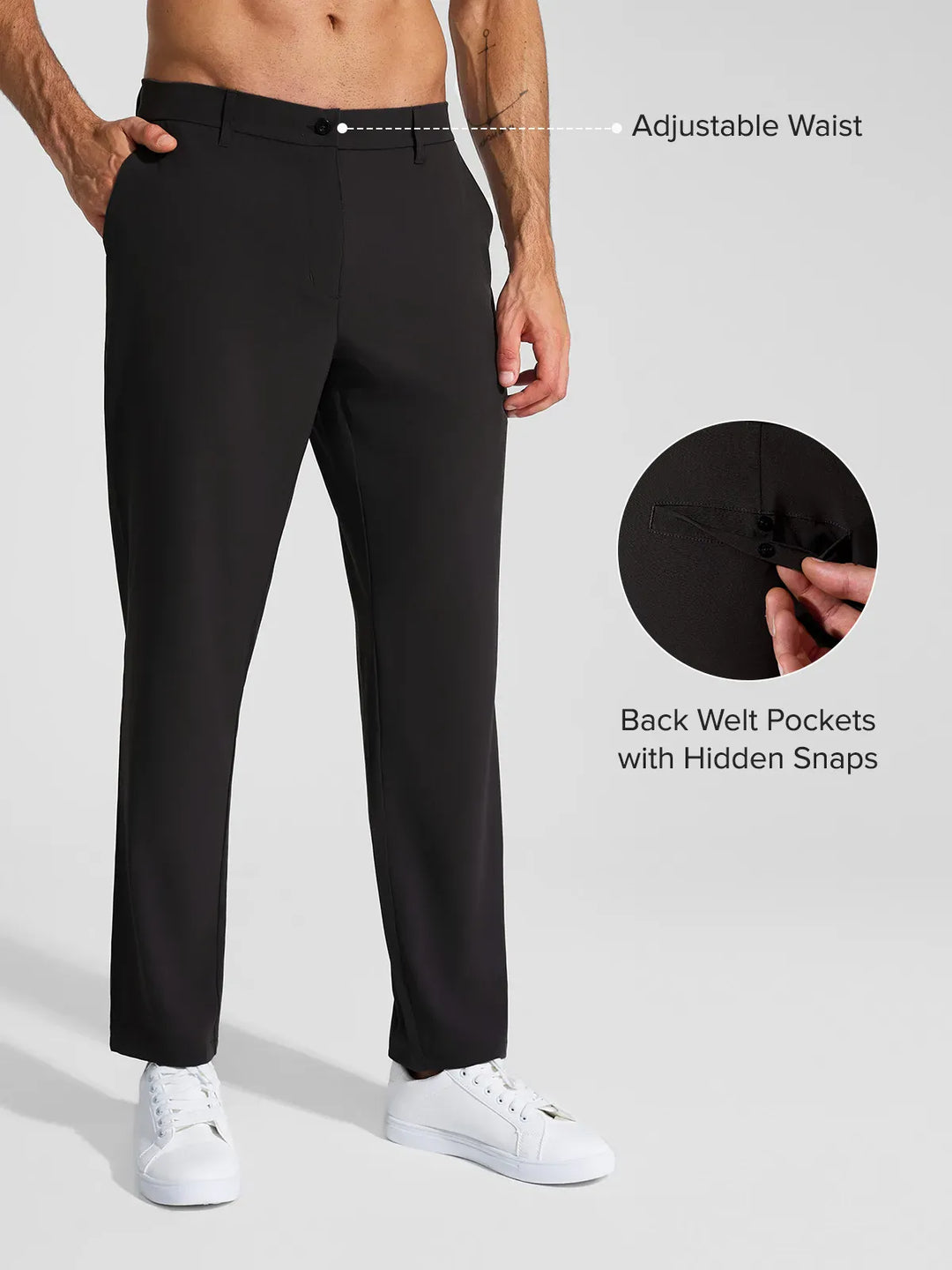 A model wearing a BRXL® Men’s Straight Leg Golf Pants in