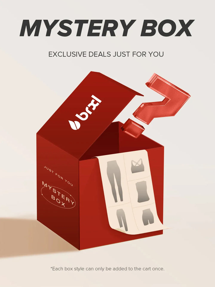 A model wearing a BRXL® Mystery Box: $7.99 for Activewear XS