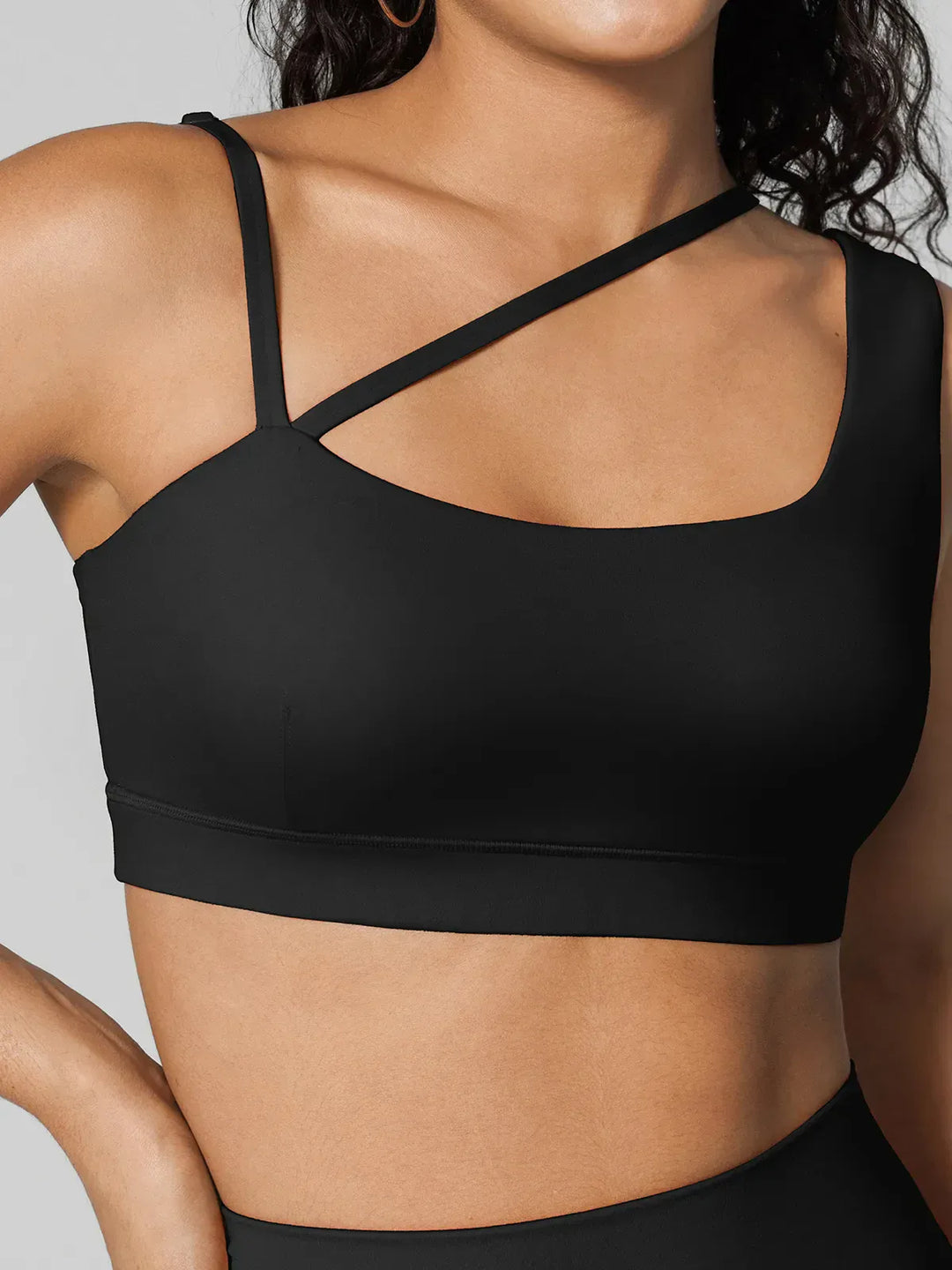 A model wearing a BRXL® Seamless Dual Style Square Neckline Sports Bra